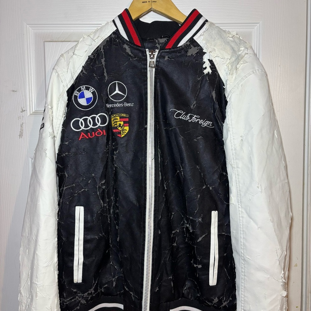 Black and White Bomber Jacket